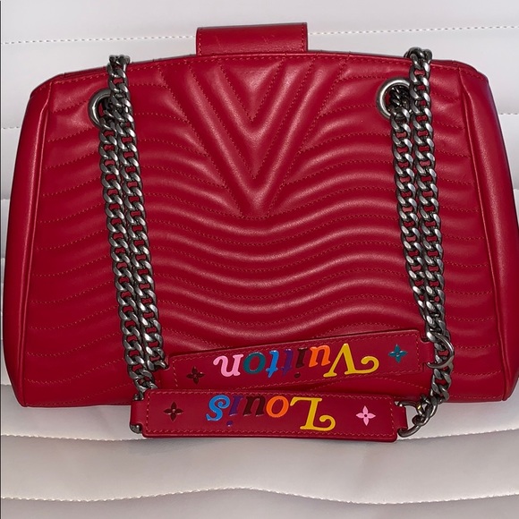 NEW Louis Vuitton New Wave Chain Tote Ecarlate - Picture 6 of 11